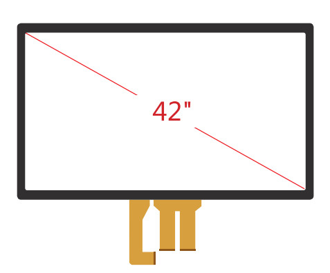 G+FF 42&quot; el panel de pantalla táctil capacitivo proyectado tacto multi con IC AGUDO