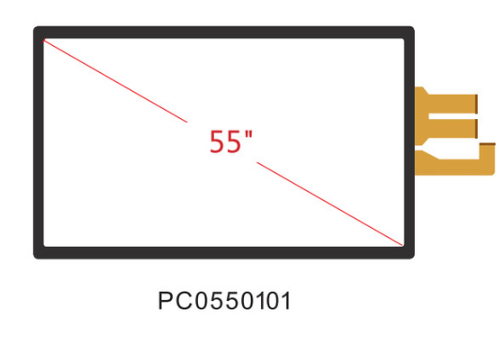 55 pulgadas proyectaron el panel LCD multi capacitivo de la pantalla táctil, plug and play, UVC