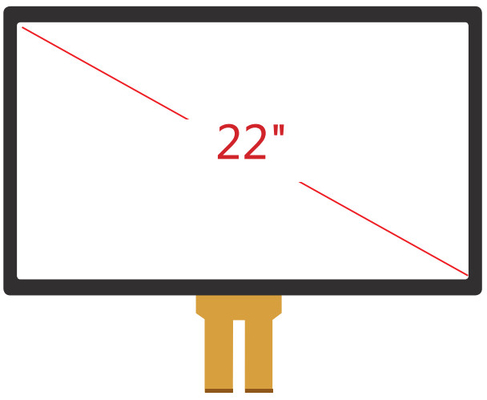El PCT 22&quot; pantalla táctil capacitiva proyectada para el Smart Home, multi - tacto del punto