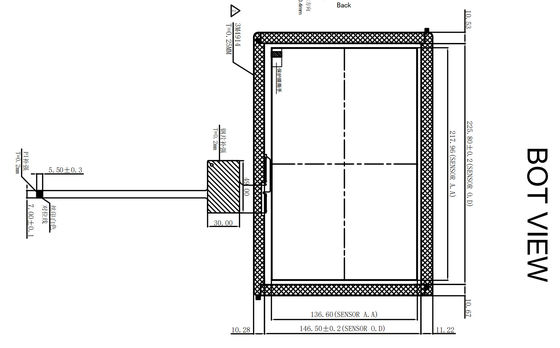 POS G + G 10.1 pulgadas proyectado panel táctil capacitivo