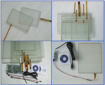 Panel táctil resistente TP de 23,6 pulgadas USB para la pantalla de visualización del LCD, plug and play
