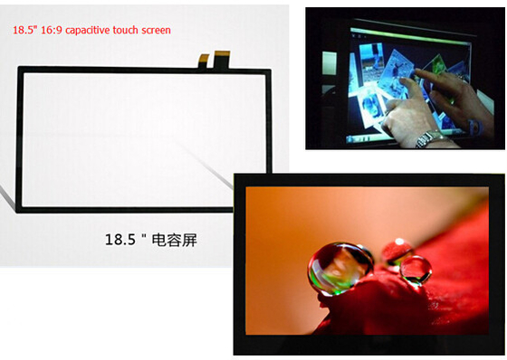 Pantalla táctil capacitiva proyectada G + G o G + F/F con el interfaz del USB/de I2C