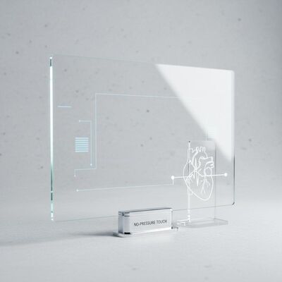 Display de panel táctil de alta transmisión de luz que no ofrece fuerza de activación táctil de presión diseñado para equipos médicos y sanitarios